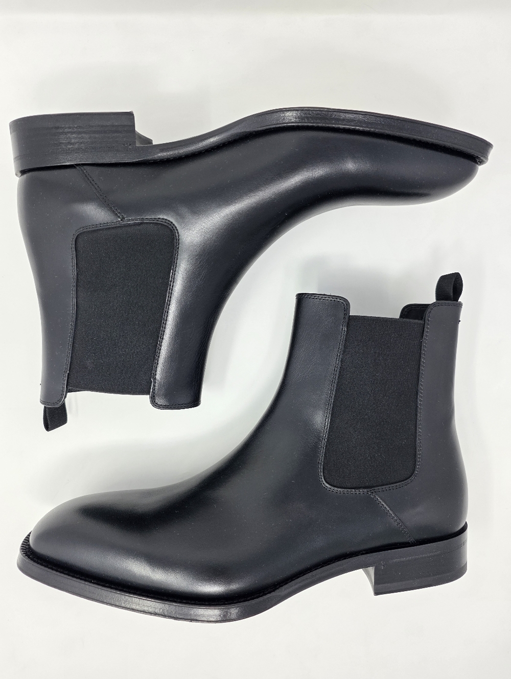 ❌️SOLD❌️ Alexander McQueen 43 9.5 10 Black Ankle Chelsea Dress Boots Slip $1190 - Picture 6 of 14